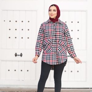 Surchemise à carreaux en rouge