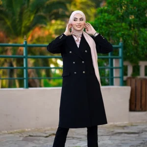 Manteau long en noir