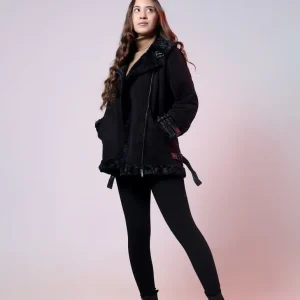 Perfecto unicolore en duveteux noir