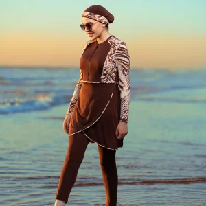 Maillot de bain-burkini 3 pièces imprimé