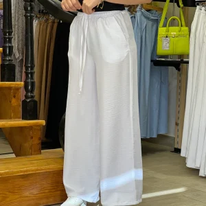 Pantalon blanc en lin