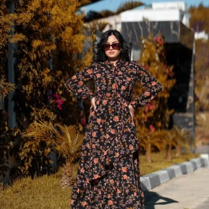 Robe longue imprimée floral