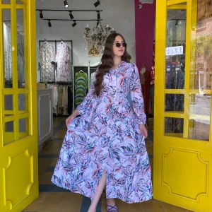 Robe boutonnée imprimée