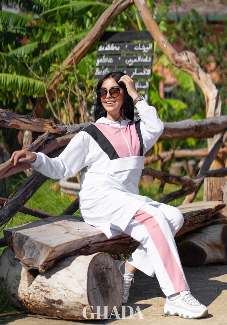 Ensemble survêtement long en blanc – Image 3