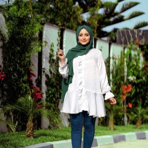 Chemise blanche satinée