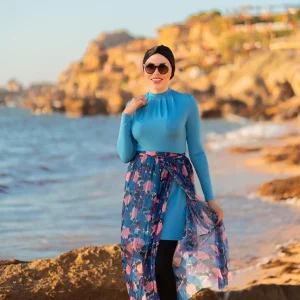 Burkini 5 pieces en bleu