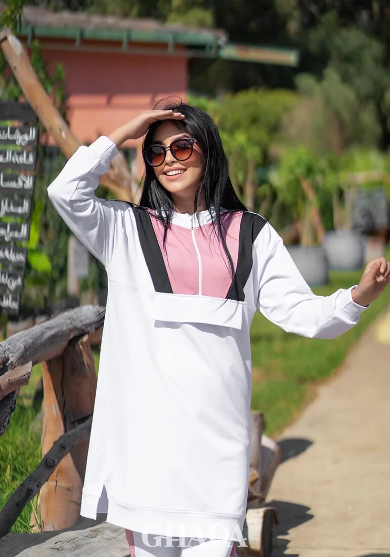 Ensemble survêtement long en blanc – Image 4