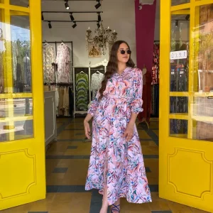 Robe boutonnée imprimée