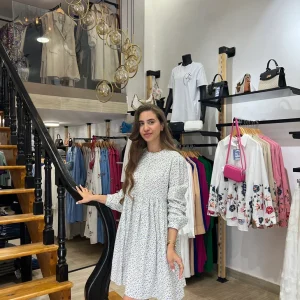 Robe -  chemise en lin imprimé floral