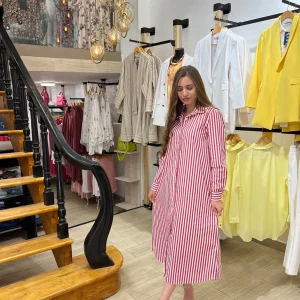 Robe - chemise à rayures