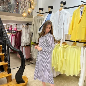 Robe - chemise à rayures