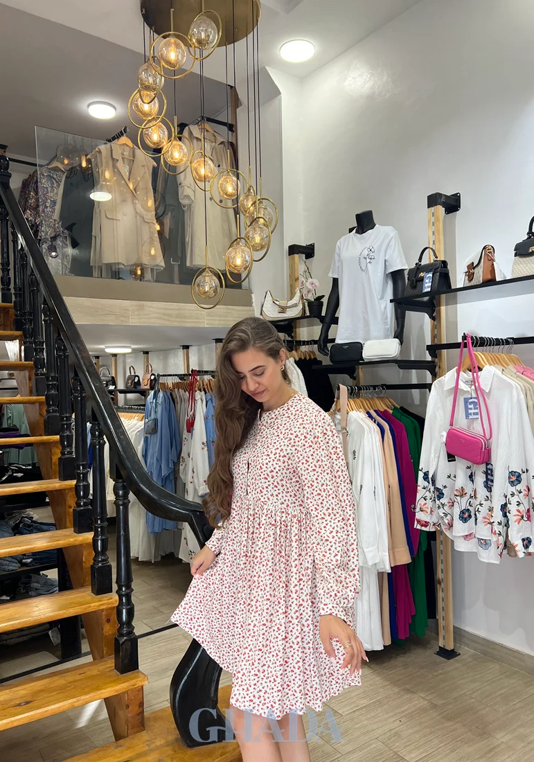 Robe - chemise en lin imprimé floral – Image 2