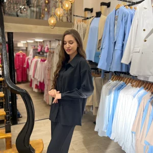 Ensemble chemise & pantalon en noir