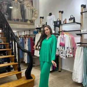 Ensemble chemise & pantalon en lin