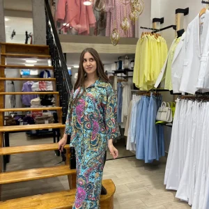 Ensemble satiné imprimé