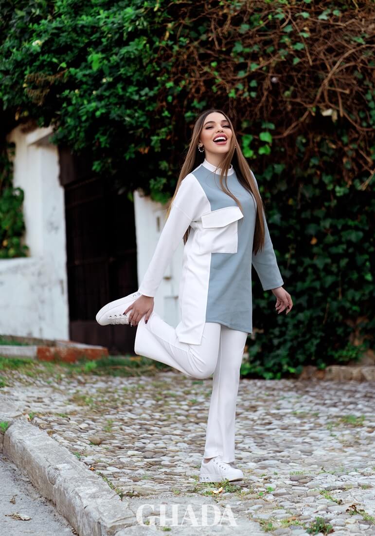 Ensemble survetement en blanc