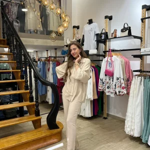 Ensemble chemise & pantalon en lin