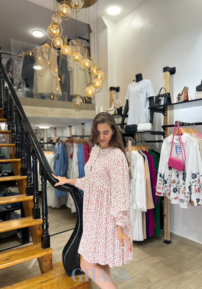 Robe - chemise en lin imprimé floral – Image 4