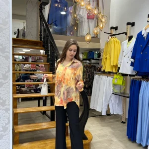 Chemise satinée tie & dye