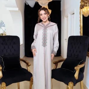 Djellaba deux pièces en Kamkha