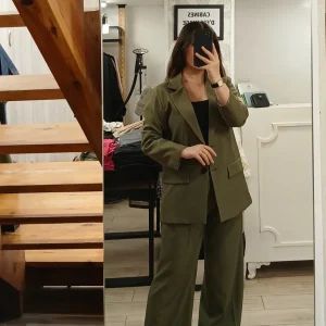 Ensemble tailleur en vert kaki