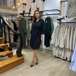 Chemise longue a effet daim