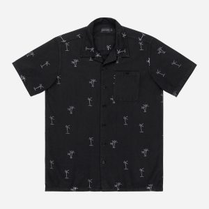 Palm Tree Black Chemise BASK IN THE SUN