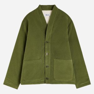 Olive AKARI Jacket | Bask in the Sun – Veste velours piqué & coton biologique