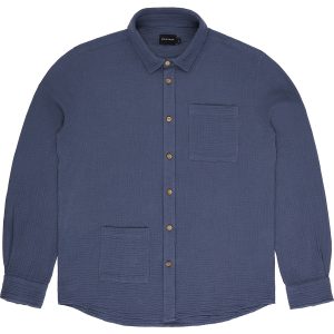 Chemise en Gaze de Coton Oihana Blue BASK IN THE SUN