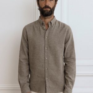 Chemise Massimo Twill Brossé CUISSE DE GRENOUILLE
