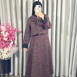 Ensemble veste et jupe en tweed