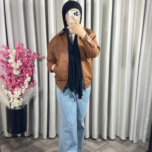 Veste bomber en marron