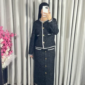 Ensemble veste et jupe en tweed