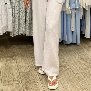 Pantalon en lin blanc