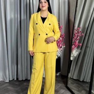 Ensemble tailleur en jaune
