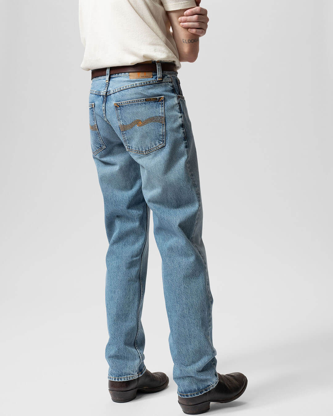 Rad Rufus Indigo Blues | Nudie Jeans – Jean droit taille haute coton organique – Image 4