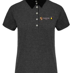 Polo Manches Courtes Femme Gris Noir