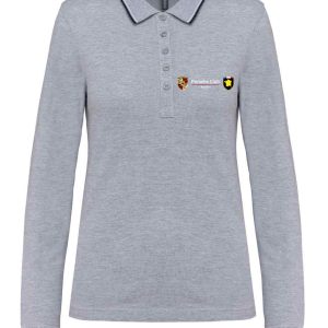 Polo Manches Longues Femme Gris