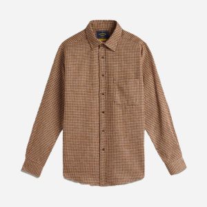 Chemise Abstract Pied Poule Brown PORTUGUESE FLANNEL