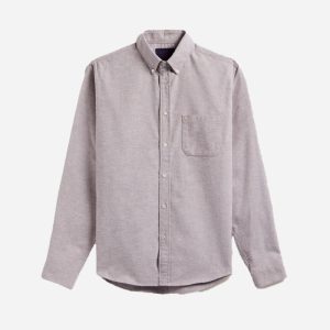 Chemise Brushed Oxford Bordeaux PORTUGUESE FLANNEL