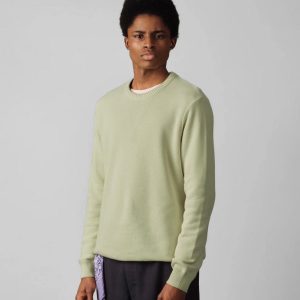 Pull Coton Agop Vert Olive NITTO KNITWEAR