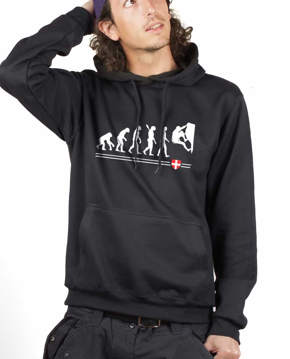 PROMO SWEAT HOMME : EVOLUTION ESCALADE-NOIR-M