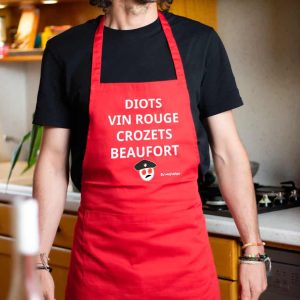 TABLIER SAVOIE : DIOTS VIN ROUGE CROZETS BEAUFORT