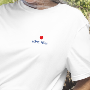 T-shirt femme Mamie poule (brodé)