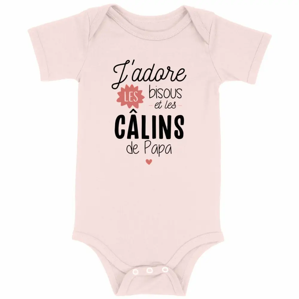 Body bébé J'adore les bisous et les câlins de mon papa – Image 3