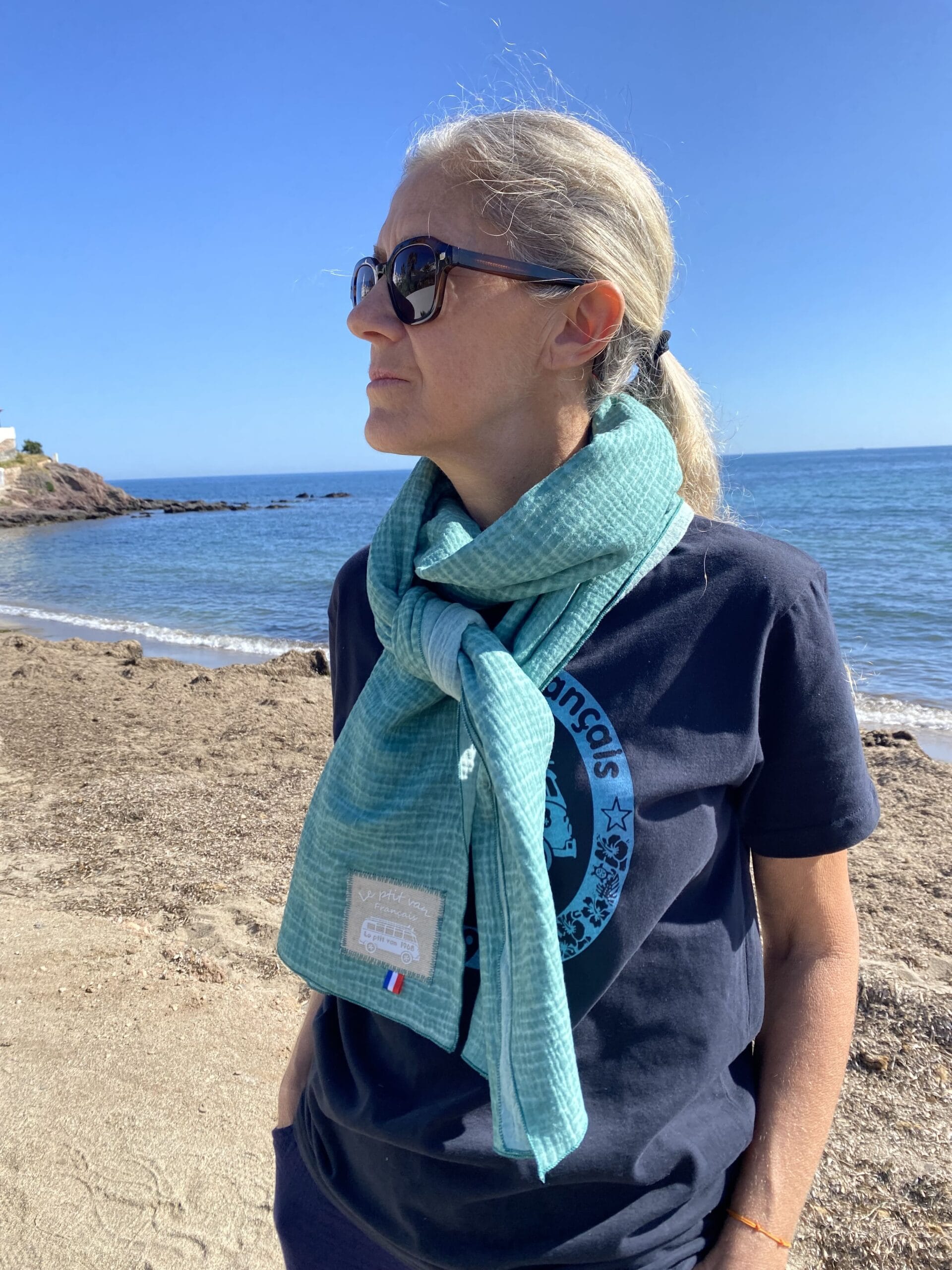 Echarpe Dune Menthe Bi couleurs – Image 3