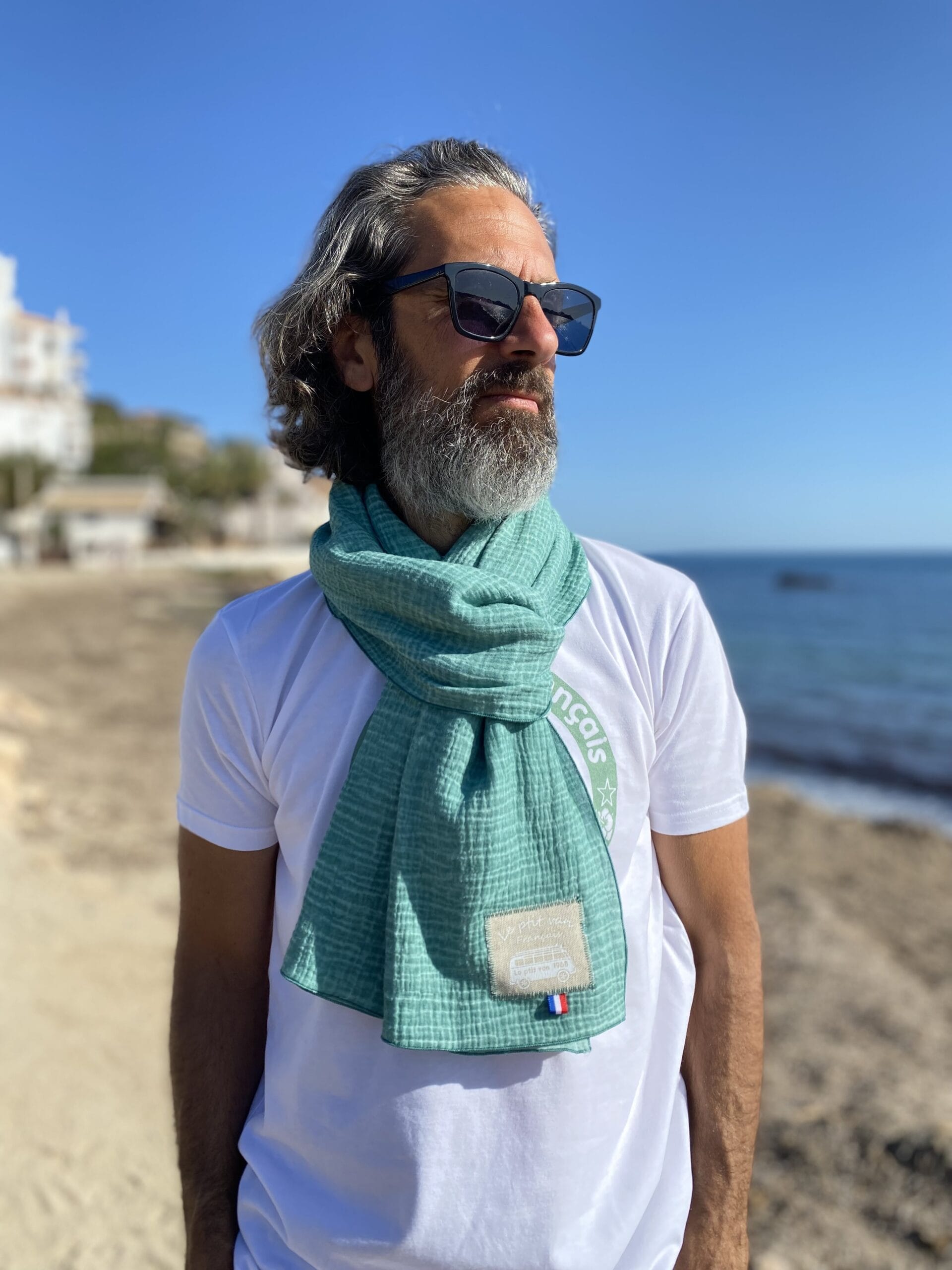 Echarpe Dune Menthe Bi couleurs – Image 4