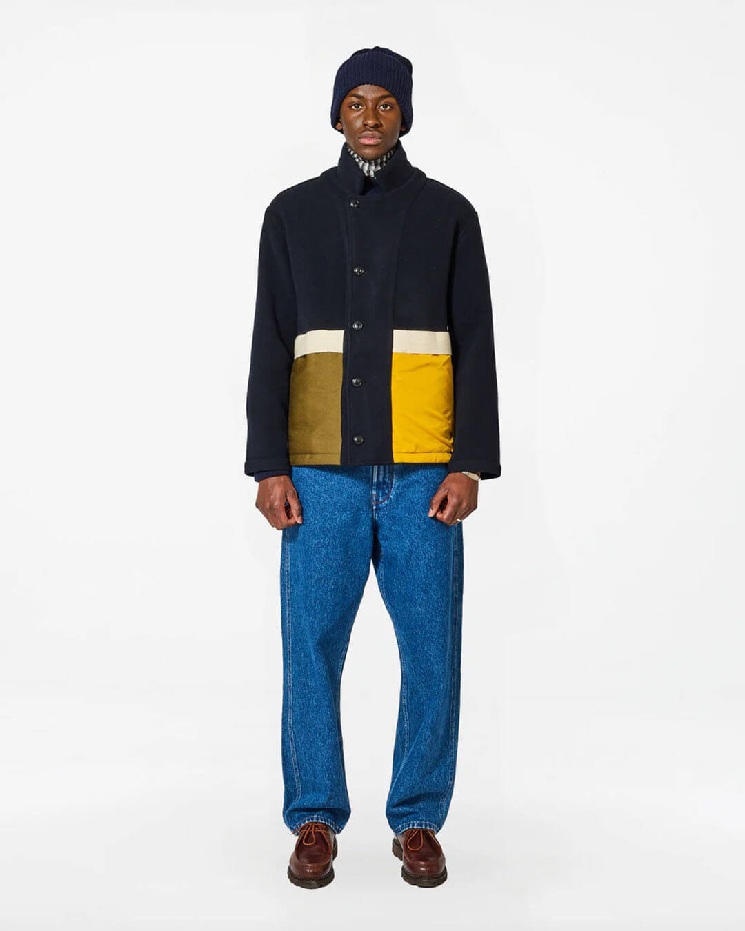 Veste Swit Wool Dark Navy | Homecore – 100 % laine vierge réversible – Image 4