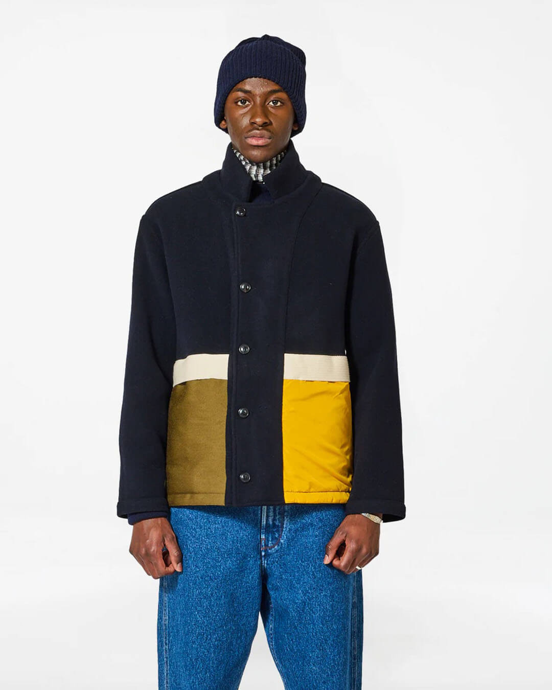 Veste Swit Wool Dark Navy | Homecore – 100 % laine vierge réversible – Image 3