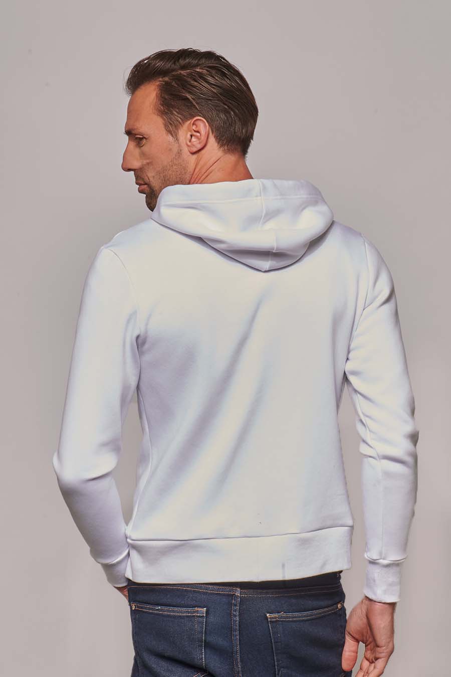 La veste zippée – Blanc – Image 2